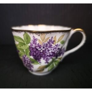 Salisbury Bone China Lilac Tea Cup  Only Gold Trim Made in England